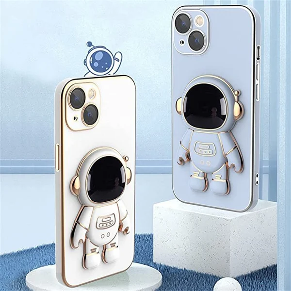 6D Plating Astronaut Hidden Stand Case Cover