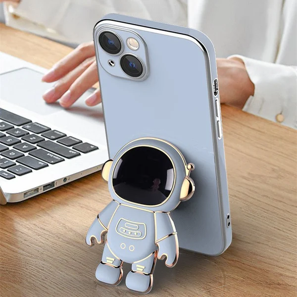 6D Plating Astronaut Hidden Stand Case Cover