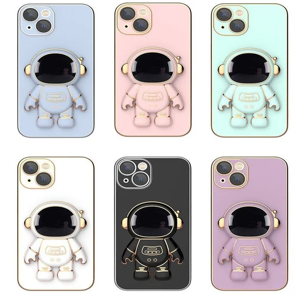 6D Plating Astronaut Hidden Stand Case Cover