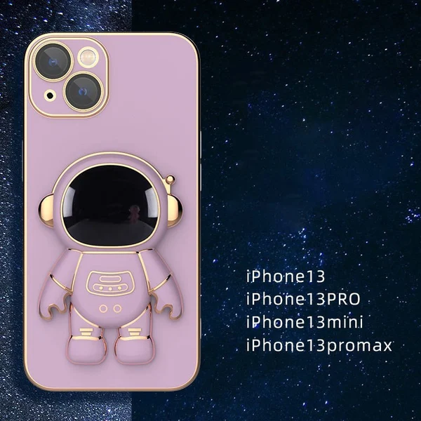 6D Plating Astronaut Hidden Stand Case Cover