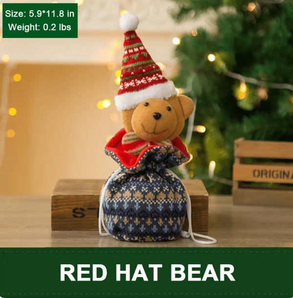 Christmas Knitted Doll Gift Bags