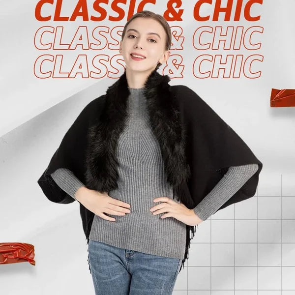 🔥Ladies Knitted Loose Thickened Shawl Coat