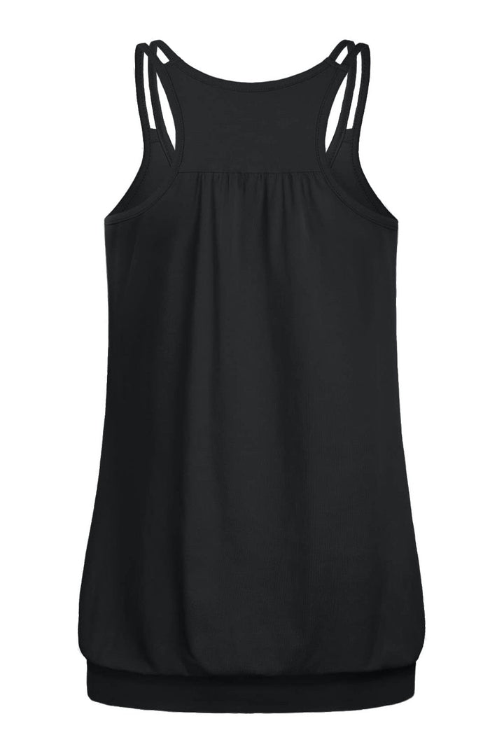 Womens Scoop Neck Spaghetti Strap Racerback Sports Tank Tops
