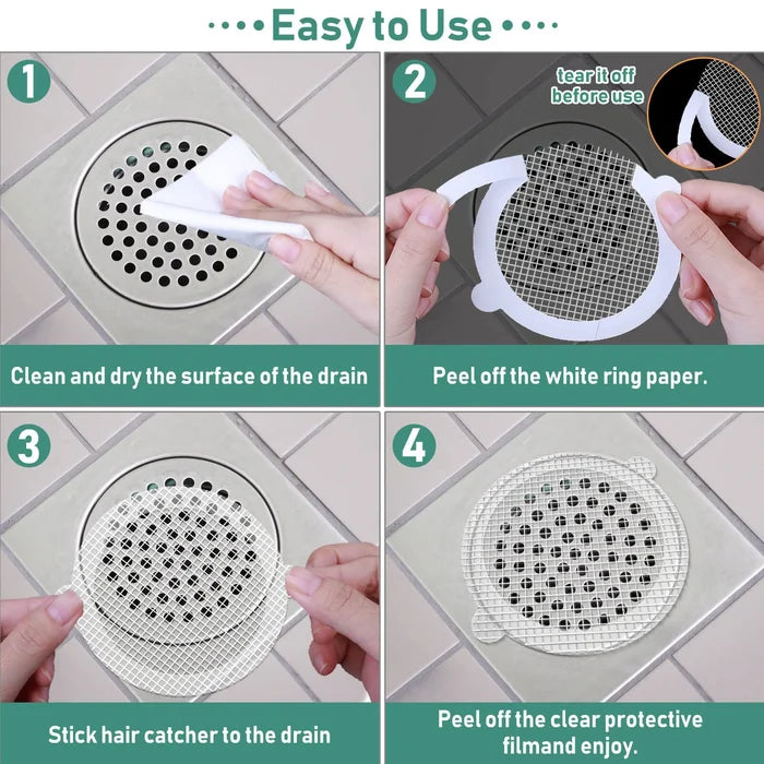 30 Pack Disposable Shower Drain Hair Catcher