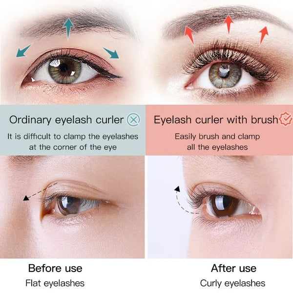 🔥LAST DAY 50% OFF 🔥New Eyelash curler with brush Makeup Tools