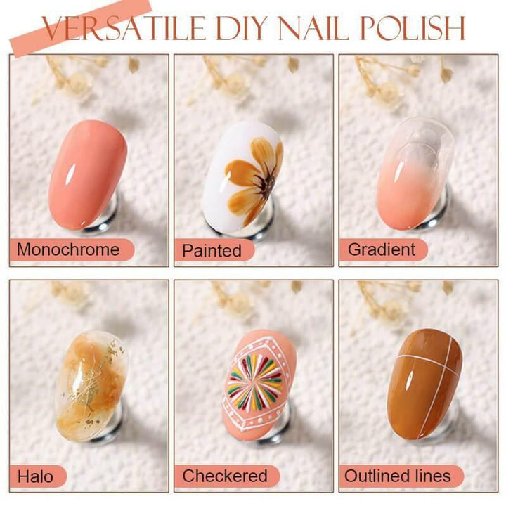 Solid Tricolor Cream Nail Polish