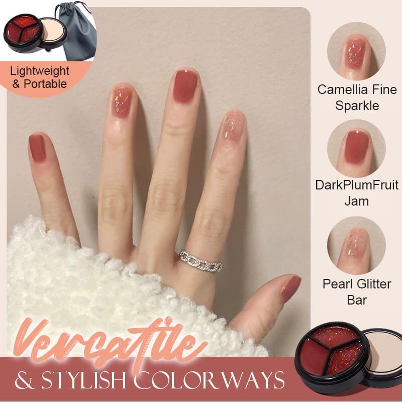 Solid Tricolor Cream Nail Polish