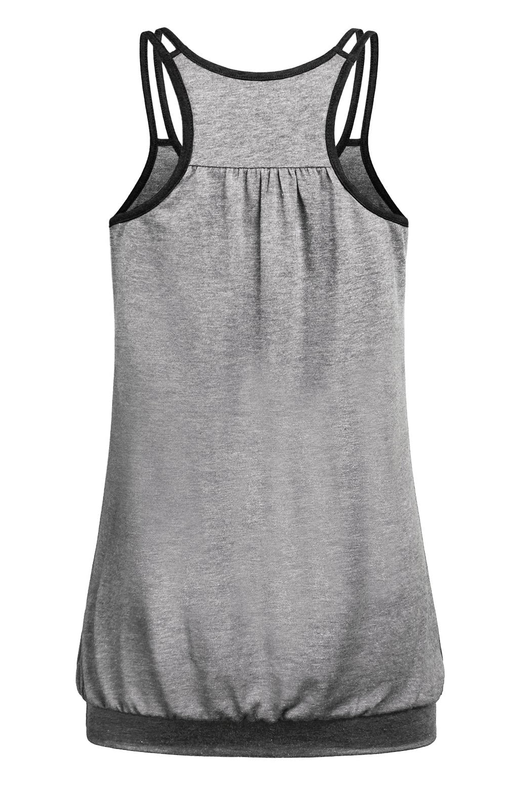Womens Scoop Neck Spaghetti Strap Racerback Sports Tank Tops