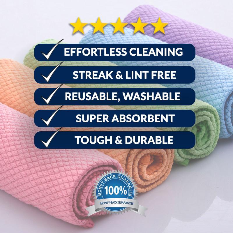 NanoScale Streak Free Miracle Cleaning Cloths Reusable