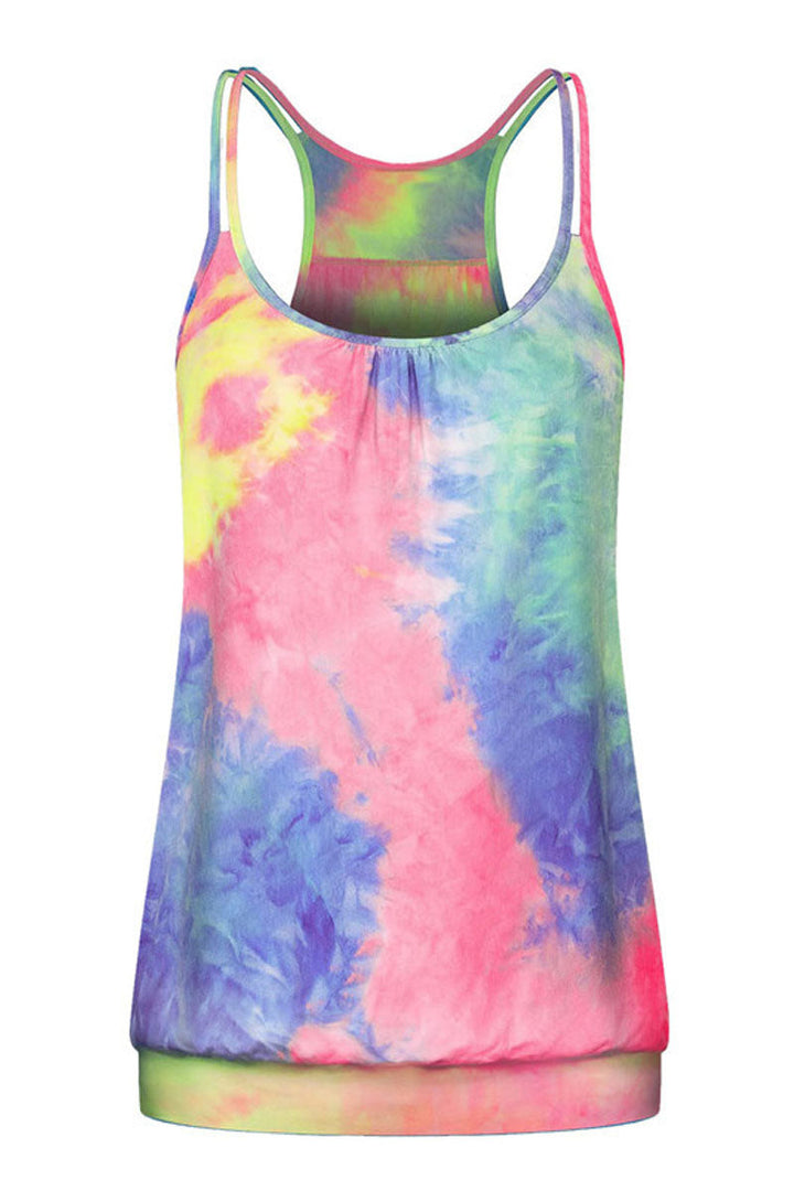 Womens Scoop Neck Spaghetti Strap Racerback Sports Tank Tops