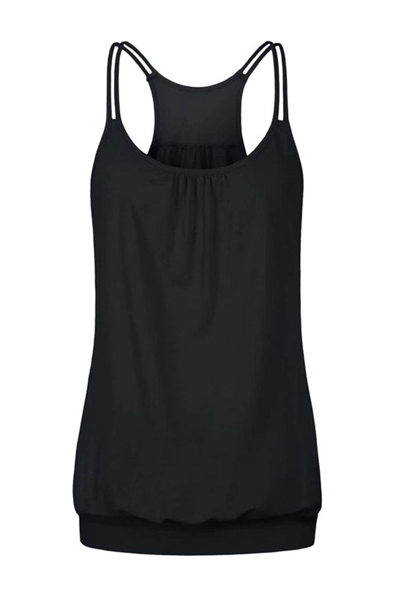 Womens Scoop Neck Spaghetti Strap Racerback Sports Tank Tops