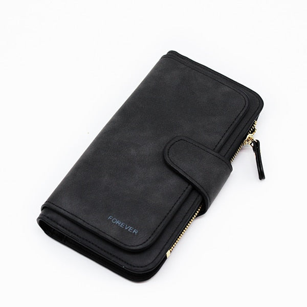 Leather Zipper Long Wallet Card Holder Viconchic