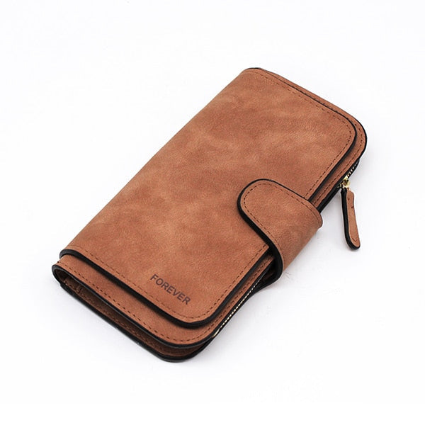 Leather Zipper Long Wallet Card Holder Viconchic