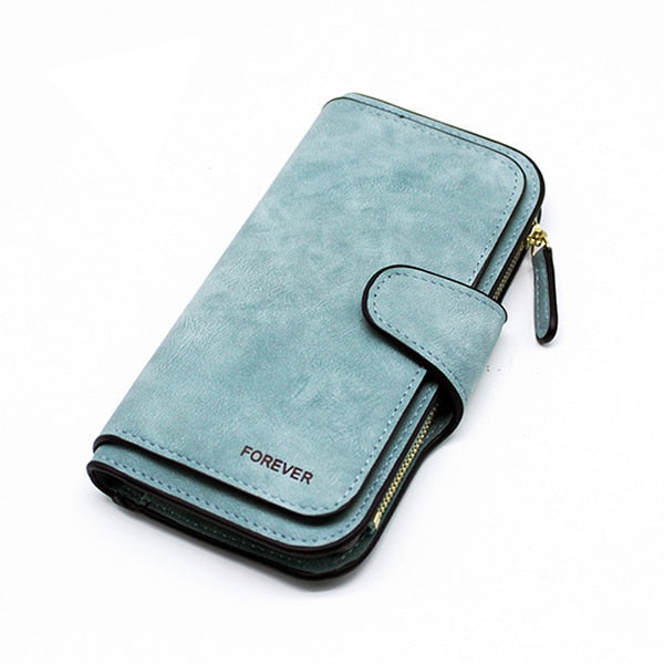 Leather Zipper Long Wallet Card Holder Viconchic